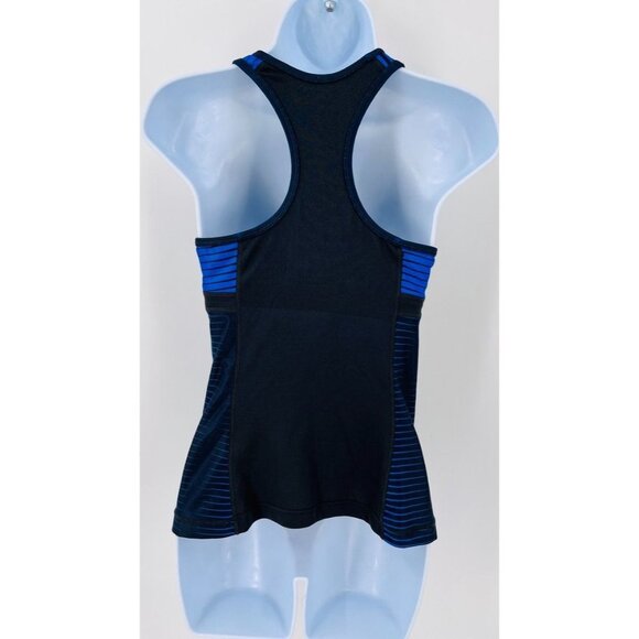 Nike Ladies Dri-Fit Stripe Racerback Tank Blue and Back Size Small Built in Bra - Picture 5 of 9